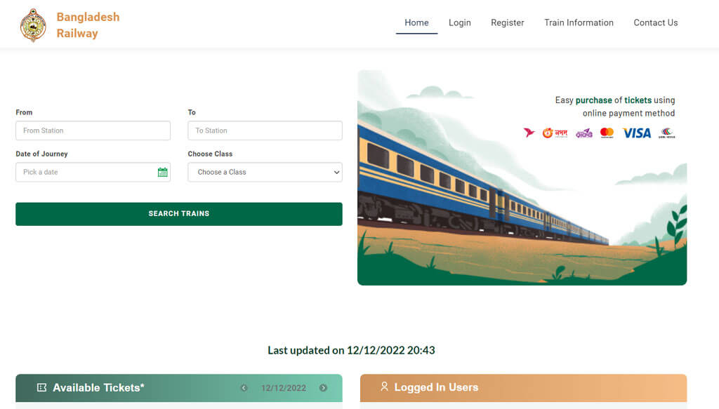 Bd Railway Online Ticket Booking