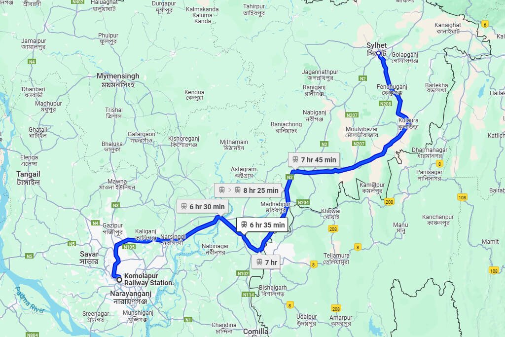 Dhaka To Sylhet Train Schedule