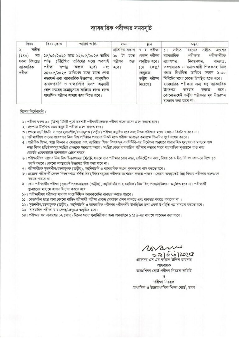 SSC Routine 2025 PDF Download | Revised