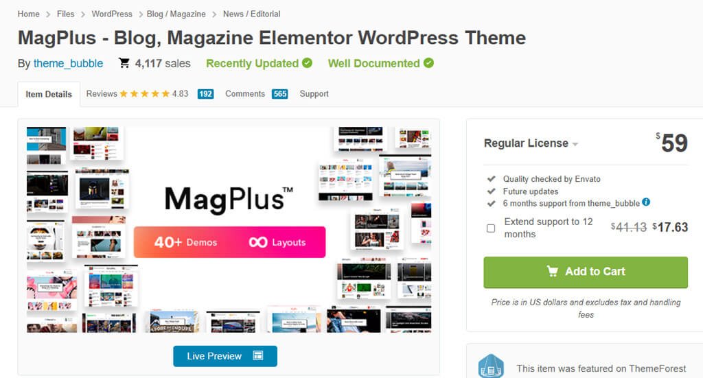 MagPlus – Blog & Magazine WordPress theme